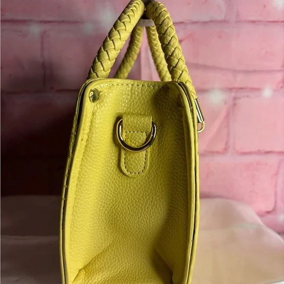Bebe Yellow Satchel with Gold Accents - Picture 2 of 6